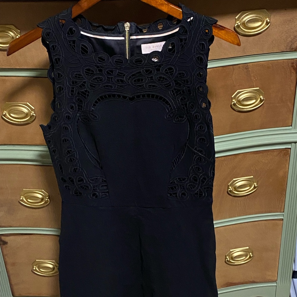 Ted Baker midi dress- black